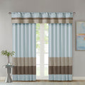 Polyoni Pintuck Curtain Panel Only 1 Pc Panel Blue Multi Polyester