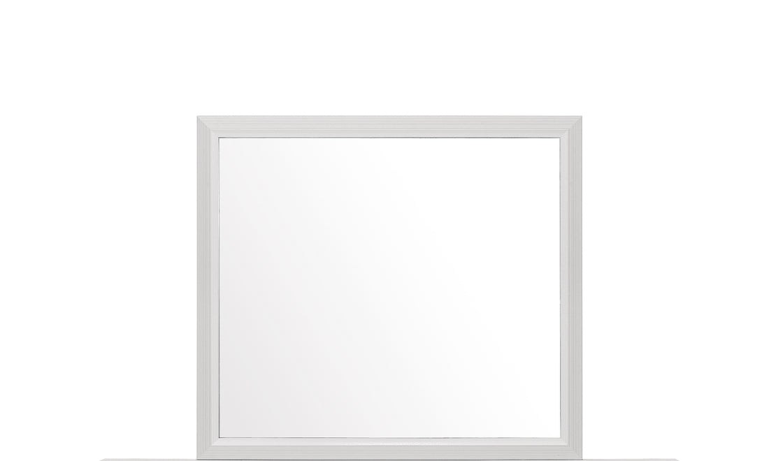 Mirage White Mirror White Rubber Wood
