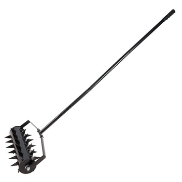 Lawn Aerators, Gardens, Yards, Loose Soil In Farmland,Gardening Lawn Aerator Tool, Upgraded Heavy Duty Aerator Lawn Soil Penetrator Spikes, For Garden Grass Patio Yard. Black Iron