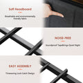 Twin Size Bed Frame Upholstered Platform Bed Frame With Storage Drawers, Usb Ports, Led Lights, Upholstered Wingback Headboard, Rustic Brown Box Spring Not Required Twin Antique Black Metal Brown