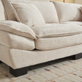 Corduroy Sofa Sleeper Couch Loveseat Sofa With Pillows Comfy Upholstered Deep Seat Sofa For Bedroom,Living Room,Apartment,Office,Dorm Beige Corduroy Beige Foam Upholstered 2 Seat