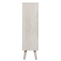 4 Door Shoe Rack, Freestanding Modern Shoe Storage Cabinet, For Entryway White Particle Board