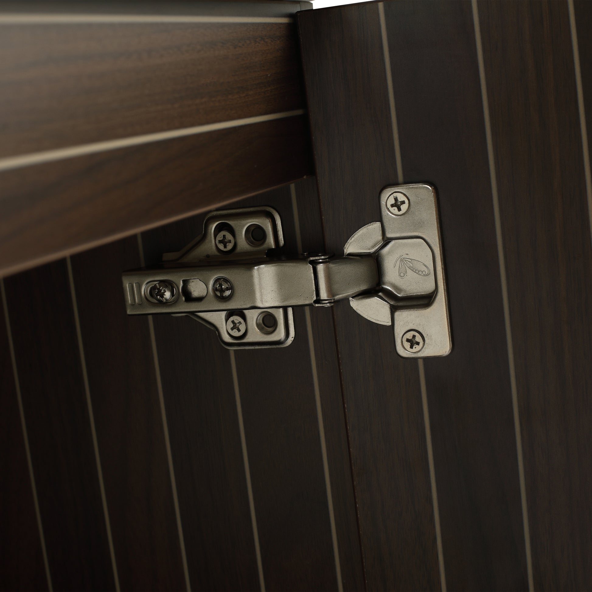 82 Inch Soft Close Doors Bathroom Vanity With Sink, A Small Storage Shelves, 36" And 12" Combination Cabinet, Kd Packing Silver Brown Stripe Bathroom Modern Plywood