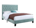 Luma Blue Cal King Upholstered Bed California King Blue Foam Solid Wood