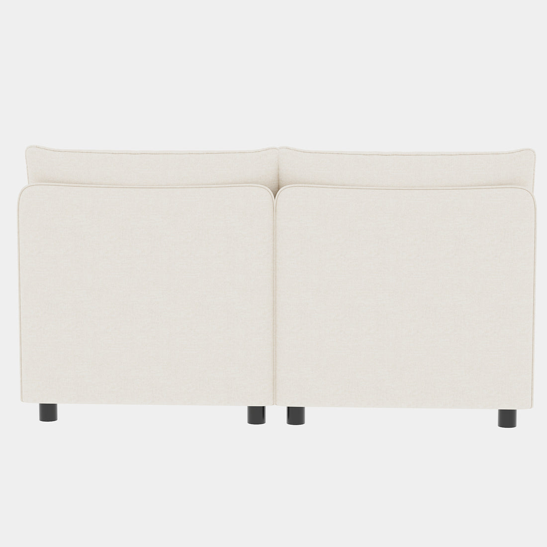 Love Seat Couches, 2 Seater Loveseat Mid Century Modern Sofa Couch With Storage For Small Spaces, Living Room, Dorm, Bedroom Beige Fabric