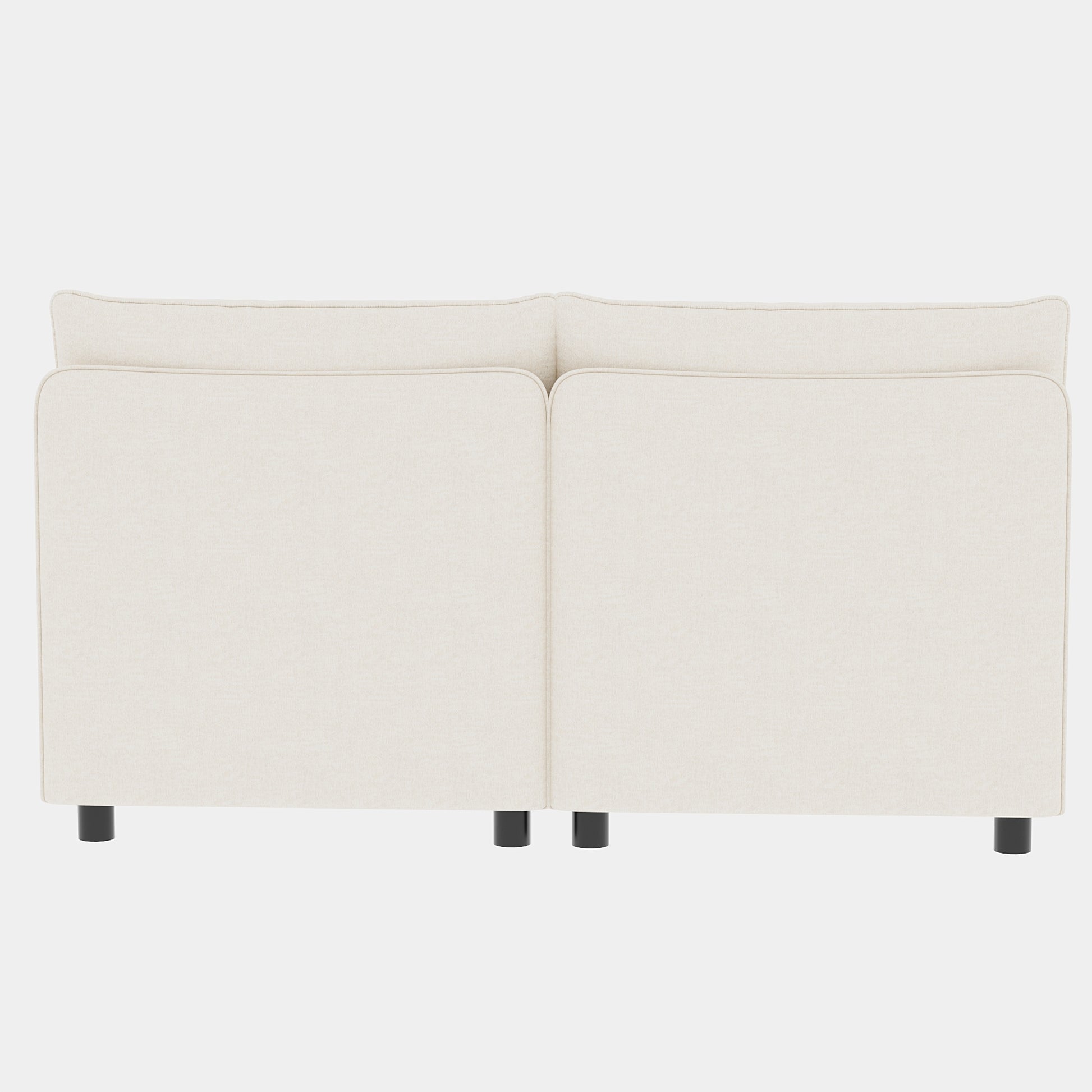 Armless Seat For Modular Sectional Sofa, Convertible Sofa Seat With Storage, Sleeper Sectional Sofa Set, Fabric Flexible Modular Combinations For Living Room 2Pcs Beige Fabric 2 Seat