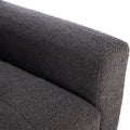 Modern Soft Teddy Material Ergonomics Accent Chair Living Room Chair Bedroom Chair Home Chair With Black Legs For Indoor Home Grey Teddy Fabric Grey Foam Upholstered