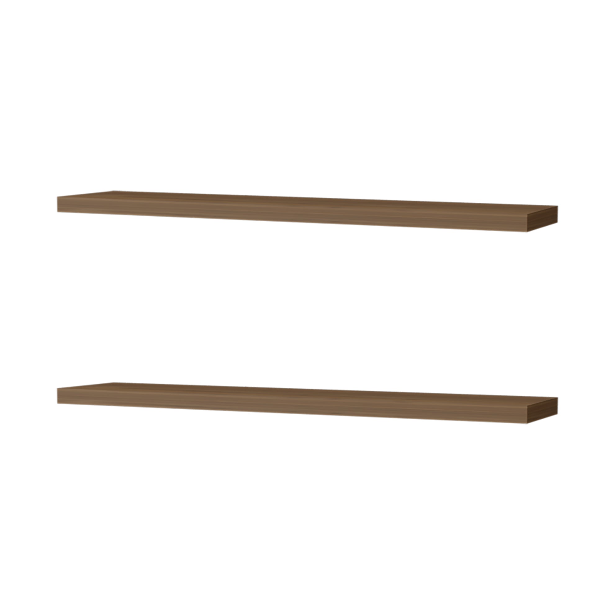 Greer Floating Shelf In Melamine X2,Mahogany Gales Mahogany Primary Living Space Modern Pine Particle Board Melamine