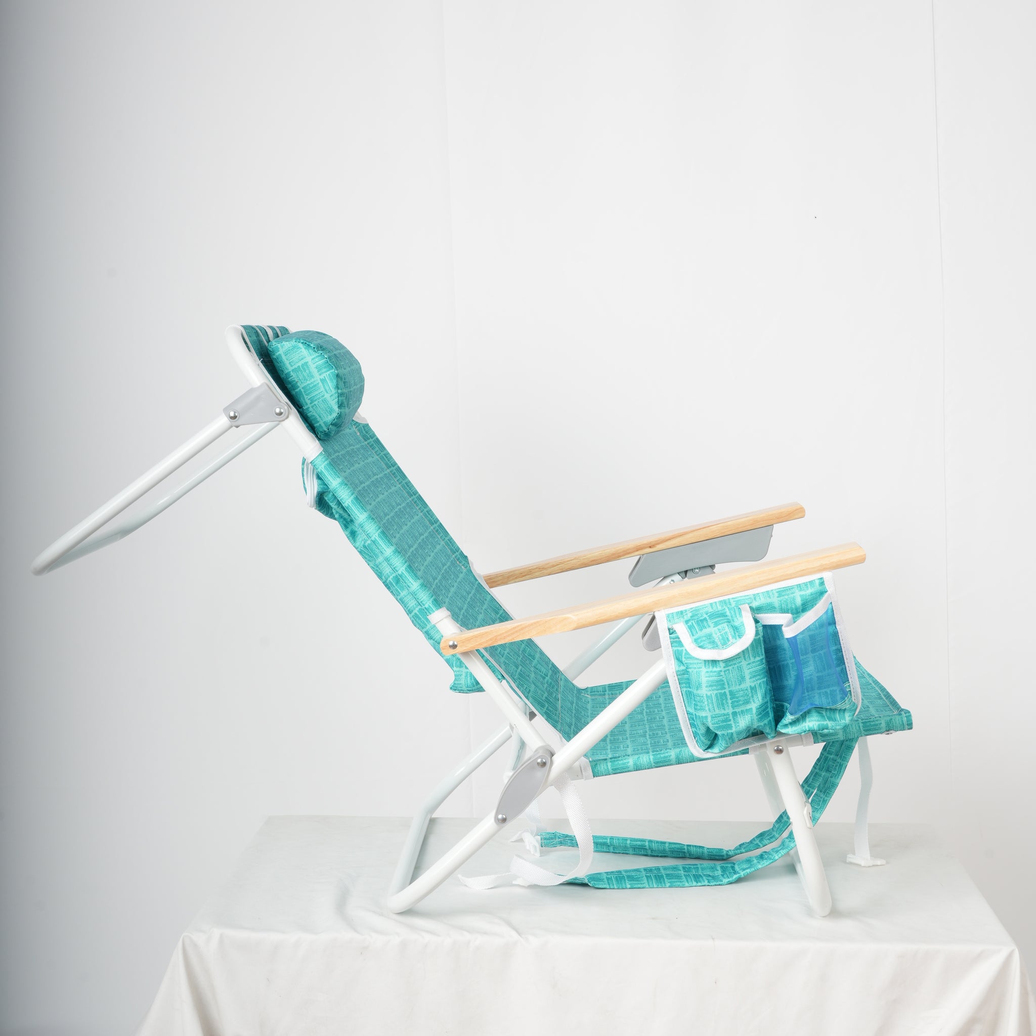 2Pcs Backpack Beach Chairs Backpack Beach Chairs For Adults 5 Position Chair With Pouch Folding Lightweight Positions Back Pack 13 Inch High Multicolor Aluminium