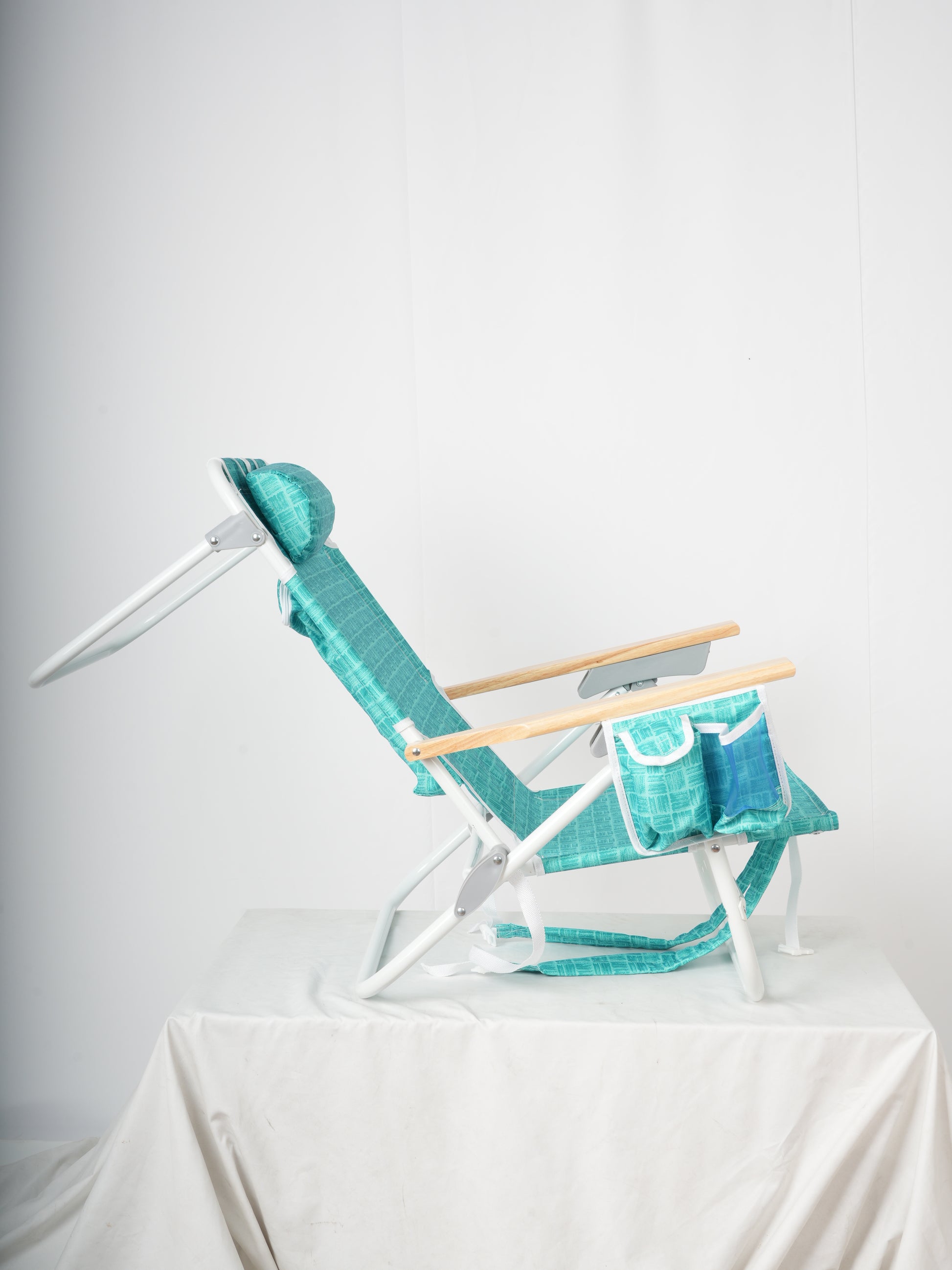 2Pcs Backpack Beach Chairs Backpack Beach Chairs For Adults 5 Position Chair With Pouch Folding Lightweight Positions Back Pack 13 Inch High Multicolor Aluminium