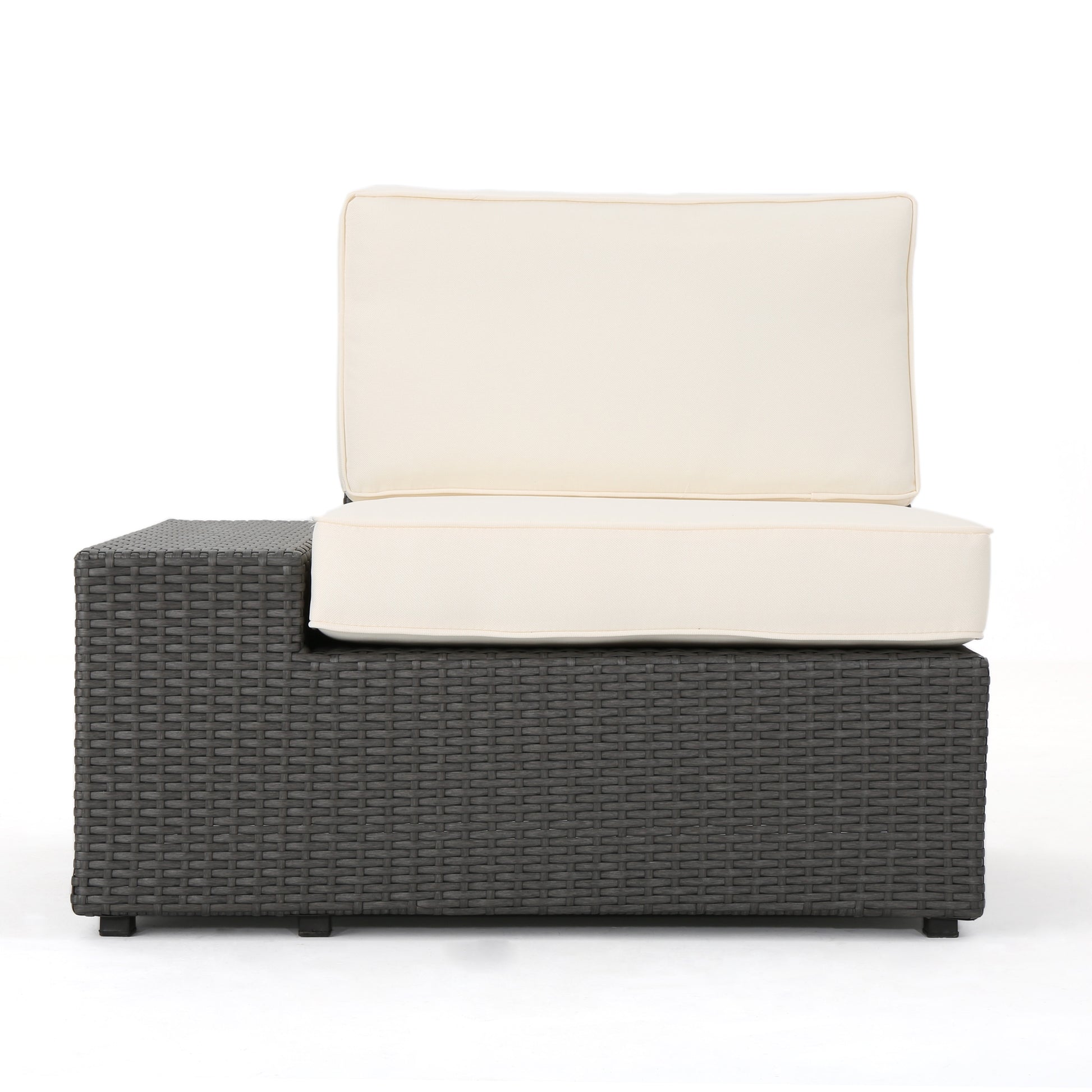 Santa Cruz 4Pc Set Grey Pe Rattan Iron