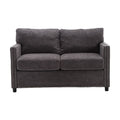 United Modern Chenille Fabric Loveseat, 2 Seat Upholstered Loveseat Sofa Modern Couch Dark Gray Chenille 2 Seat