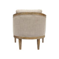 Accent Chair Beige Polyester