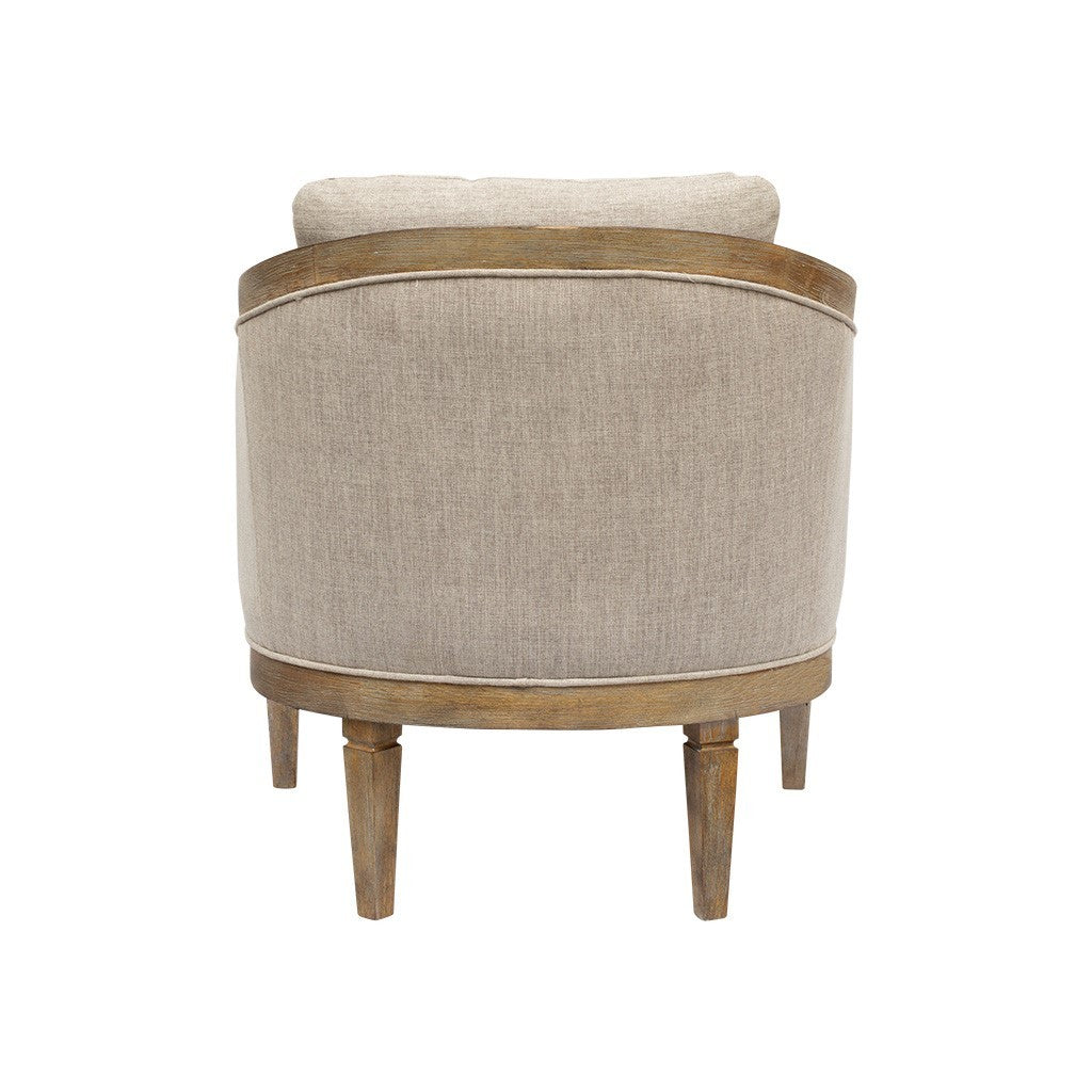 Accent Chair Beige Polyester