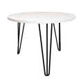 27.56'' Round Nesting Coffee Table Set Of 2, Circular Nesting End Table Set, Round Marble Tabletop, And Sturdy Metal Base For Living Room, Bedroom, White White Round Wood Metal