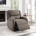 Modern Living Room Furniture 1Pc Power Reclining Chair Brown Chenille Upholstery Plush Seating Solid Wood Frame Brown Primary Living Space Modern Plywood,Solid Wood