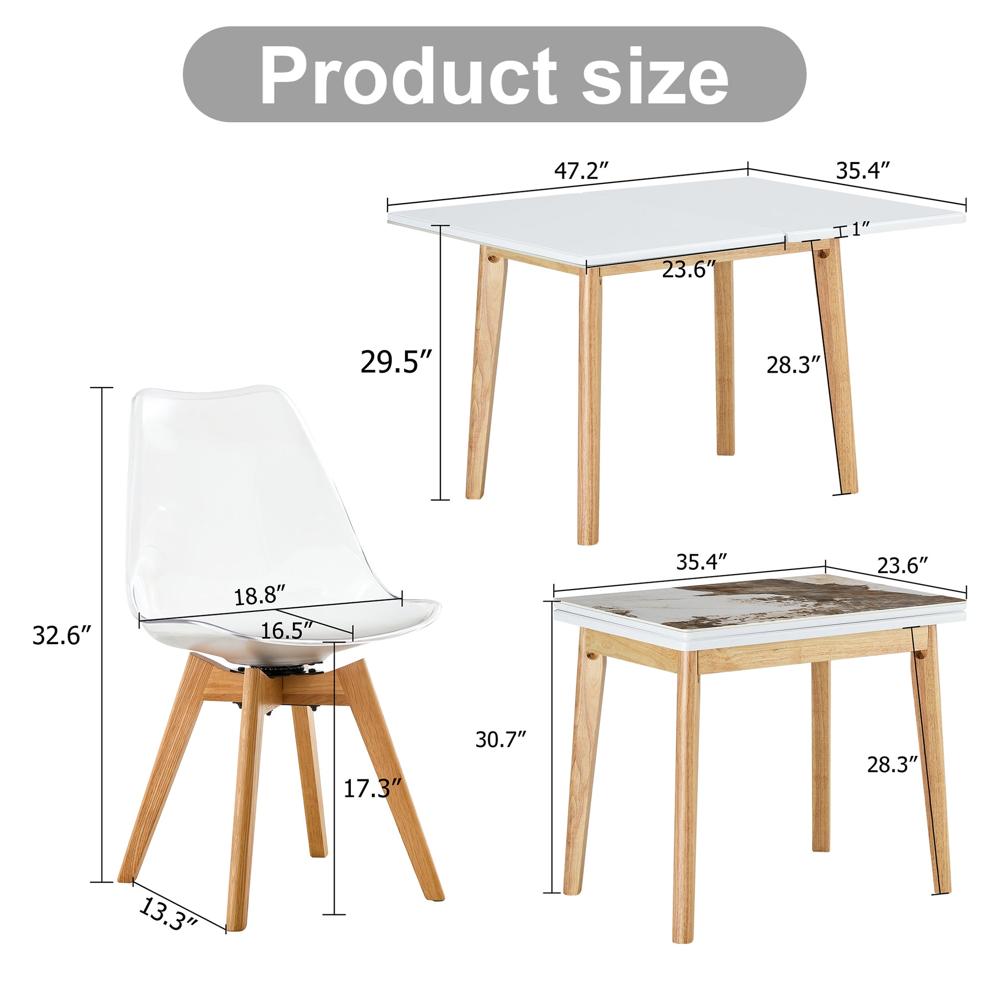 White Stone Burning Tabletop With Rubber Wooden Legs, Foldable Computer Desk, Foldable Office Desk,4 Modern Chairs Can Rotate 360 Degrees,The Seat Cushion Is Made Of Pu Material. Zd 1545Sc 003 White Sintered Stone
