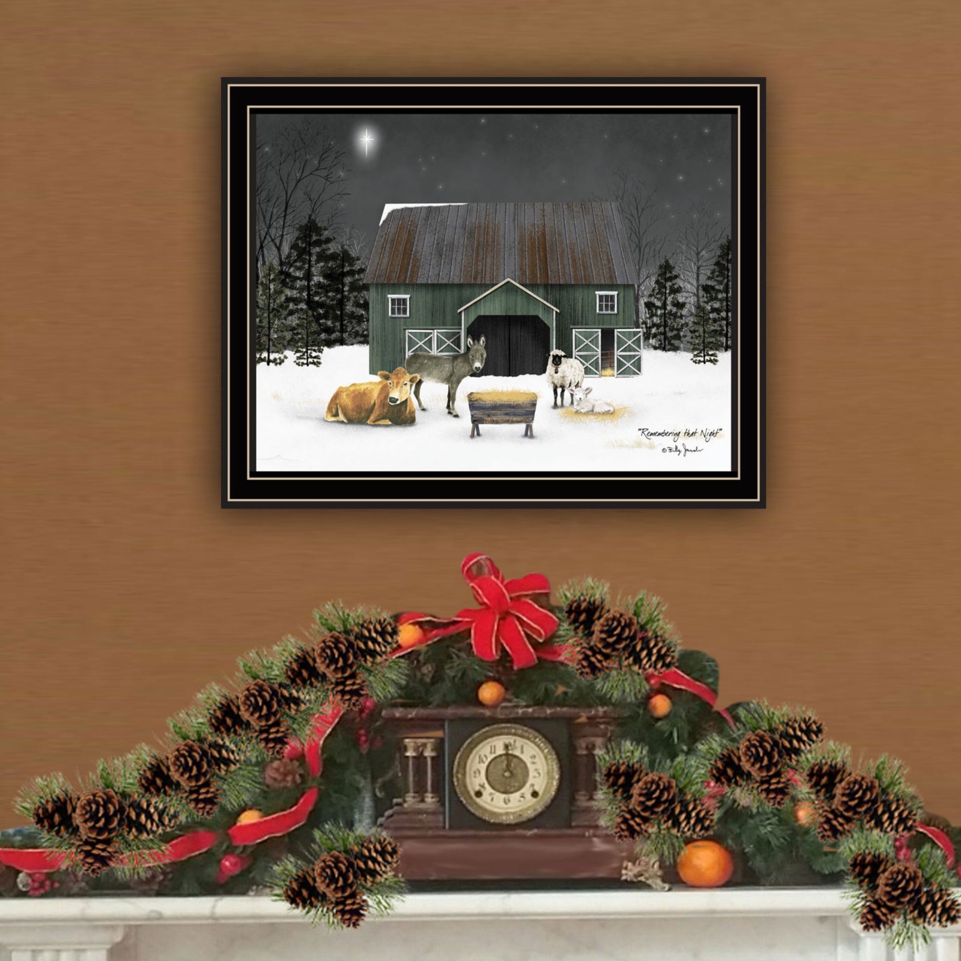 Remembering The Night Black Framed Wall Art For Living Room, Bedroom Wall Art Print For Home Decor By Billy Jacobs Multi Wood Paper