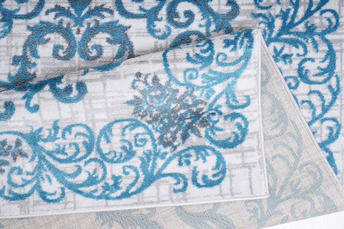 Jersey Area Rugs, Carpets For Livingroom, 5X7 Area Rugs ,3564 Blue Grey Rectangle 5&7 Blue Grey Contemporary Abstract Polypropylene