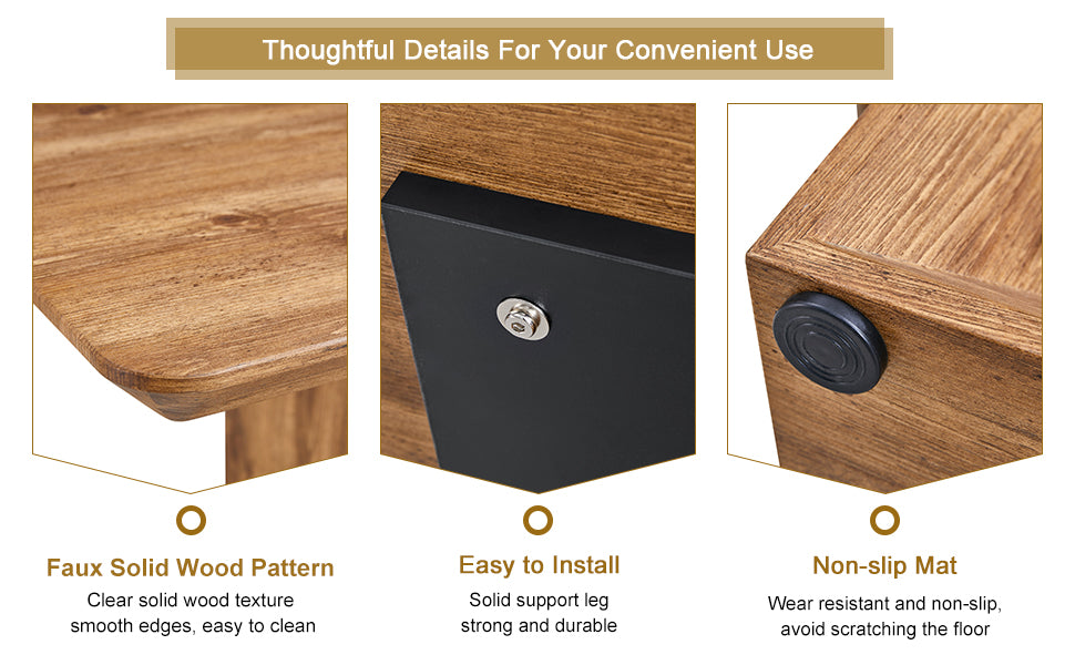 Table And Chair Set. Modern Dining Table With Mdf Top And Beautiful Mdf Legs. Comes With Brown Comfortable Chair With Pu Seat And Metal Legs. Suitable For A Wide Range Of Decorative Styles. Brown,Wood Seats 6 Mdf