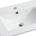 24 Inch Bathroom Ceramic Sink Basin, White White Ceramic