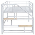 Mid Loft Bed With Storage Stairs, Twin, White Twin White Mdf Metal