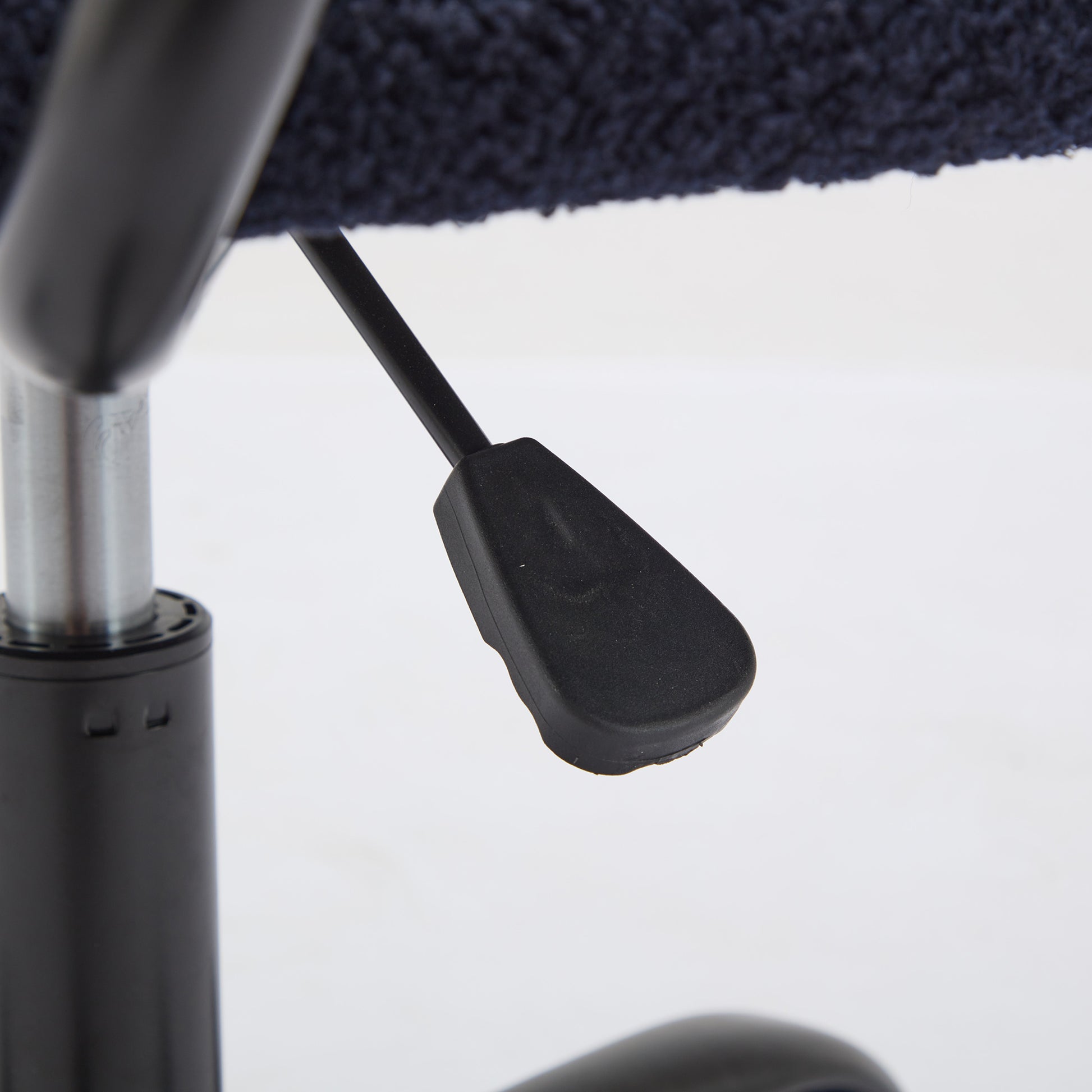 Sty Home Office Chair Ergonomic Desk Chair With Wheels Height Adjustable Desk Chair With Wooden Armrest For Home Office Teddy Fleece Blue 1Pc Blue Sherpa