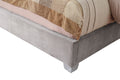 Artet Gray Queen Upholstered Bed Queen Gray Foam Solid Wood