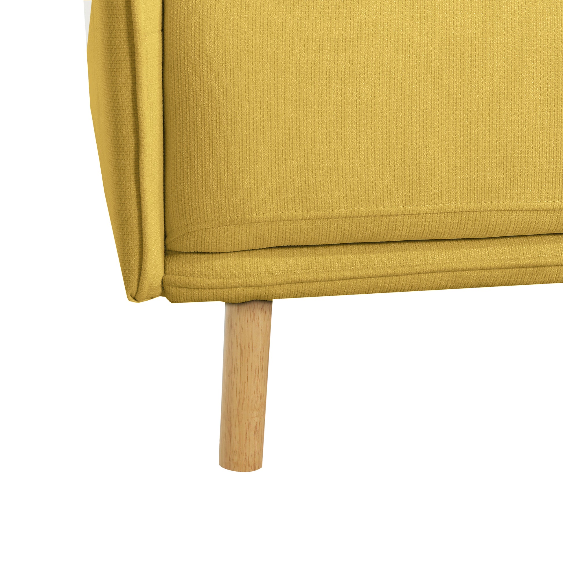39" Modern Upholstered Accent Chair With Soft Cushions, Sleek Armrest Design And Sturdy Wooden Legs, Cozy Seating For Living Room, Bedroom, Or Office Lounge Yellow Metal,Polyester,Solid Wood Mdf