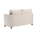 United Modern Chenille Fabric Loveseat, 2 Seat Upholstered Loveseat Sofa Modern Couch Beige Chenille 2 Seat