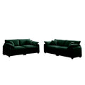 Modern Living Room Sofa Two Piece Set, Suitable For Living Room And Bedroom Sofa Set, Consists Of Two Pieces Of 2 Seater Sofa,Green Corduroy Green Corduroy 4 Seat