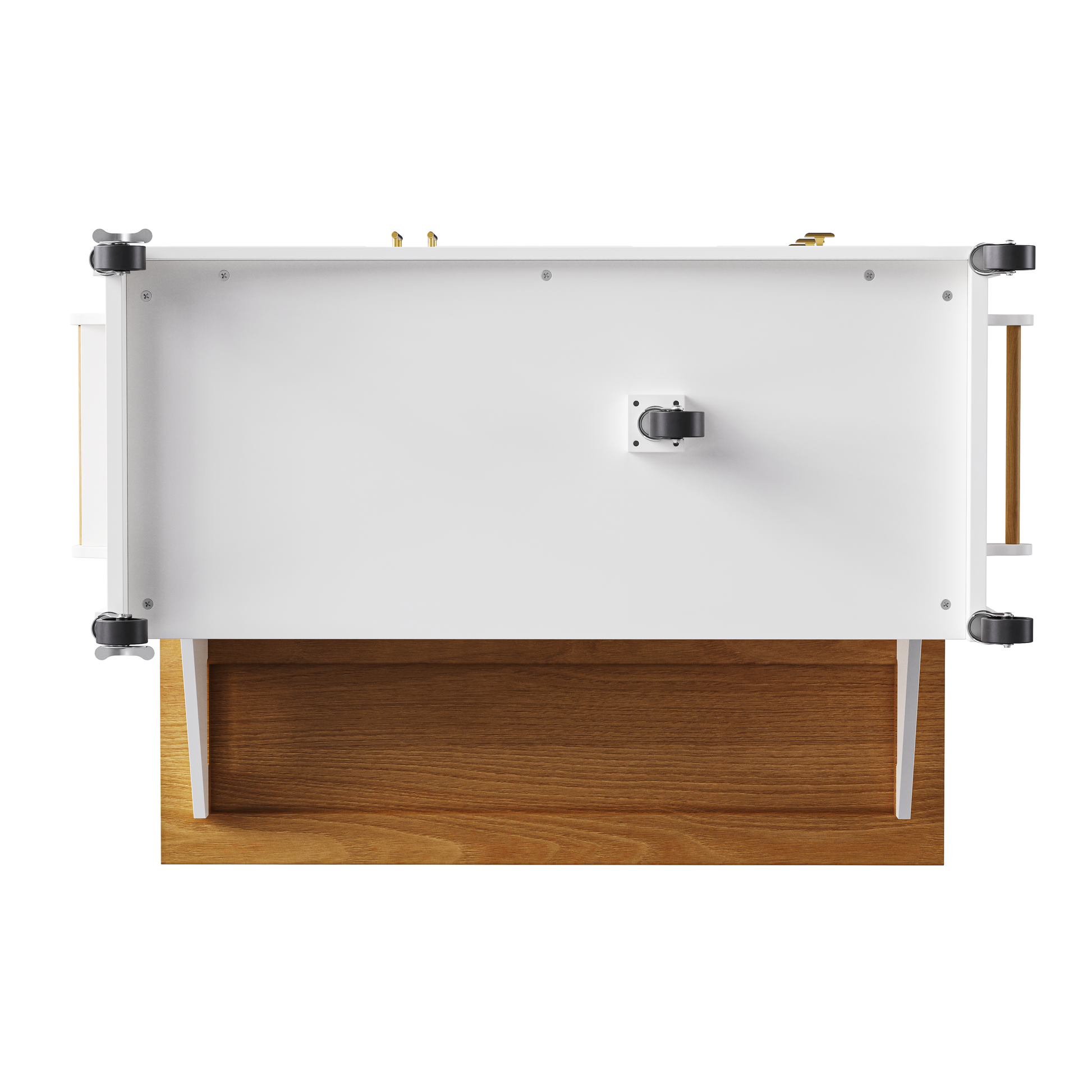 K&K 52'' Kitchen Island With Drop Leaf, Embossed Texture Kitchen Island On Wheels With Spice Rack, Towel Rack, 2 Doors And 5 Drawers, Kitchen Storage Cart With Adjustable Shelf For Kitchen, White