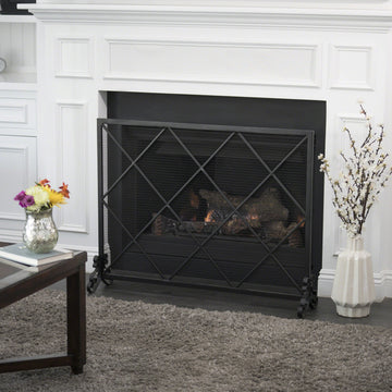 Fire Screens Black Iron