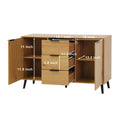 Sideboard Buffet Cabinet With Storage, Wood Coffee Bar Cabinet, 47.2