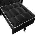 Convertible Sleeper Chair Sofa Bed Adjustable Pull Out Sleeper Chair Bed Multi Pockets Folding Sofa Bed For Living Room Bedroom Small Space,3 In 1 Sofa Bed, Black Black Velvet 1 Seat