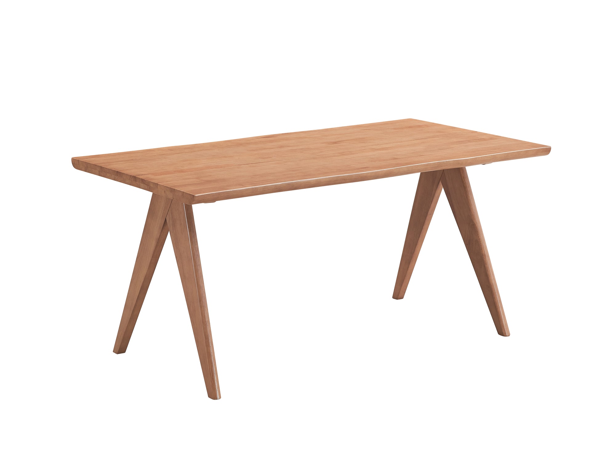 Natural Dining Table With Wooden Leg Natural Seats 6 Dining Room Modern Rectangular Wood