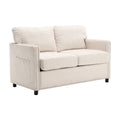United Modern Chenille Fabric Loveseat, 2 Seat Upholstered Loveseat Sofa Modern Couch Beige Chenille 2 Seat