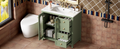 36 Inch Bathroom Vanity With Two Soft Close Doors, Adjustable Shelves And Three Soft Close Drawers Green Bathroom Solid Wood Mdf