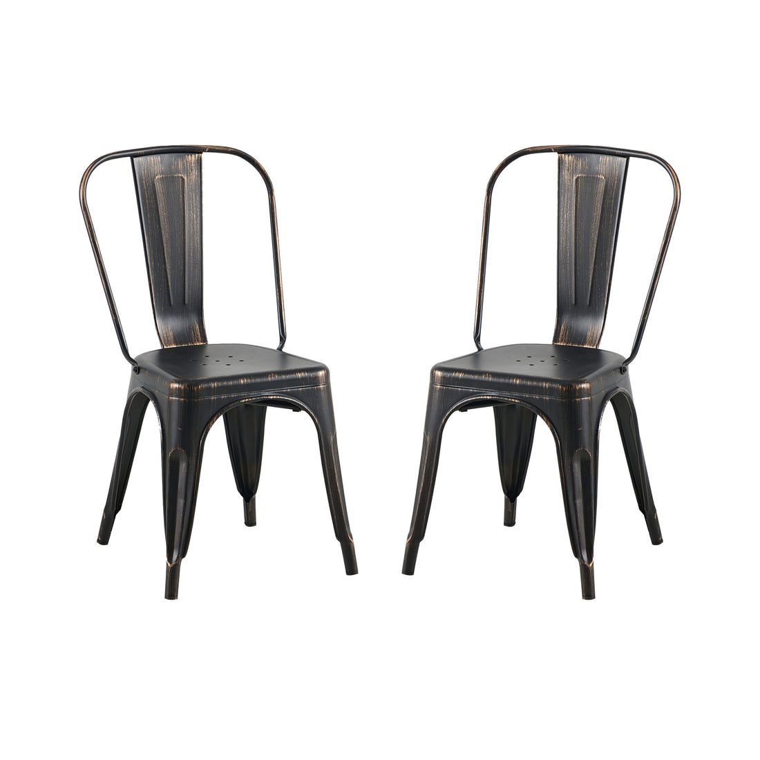 2Pc Modern Sanded Matte Black Metal Dining Room Kitchen Bar Chairs Contemporary Aesthetic Matte Black Finish 18 Inch Seat Height Standard Dining Matt Black Dining Room Wipe Clean Square