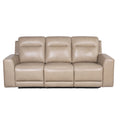 Doncella 3 Piece Power Reclining Living Room Set Beige Beige Wood
