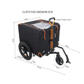 Foldable Pet Jogging Stroller Dog Carriers Bicycle Trailer Pet Dog Cat Bike Trailer Orange And Black Ideal For Small Pets Black Oxford Fabric Metal