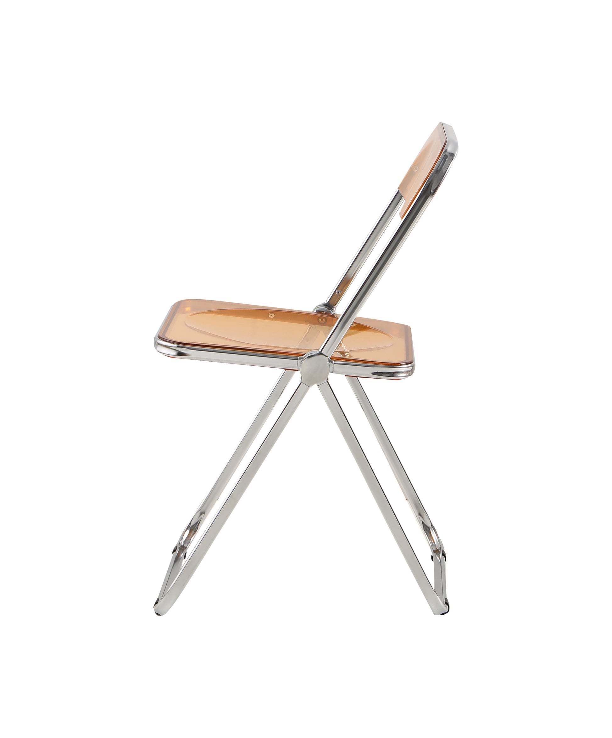 Folding Chair Transparent Chairs Ghost Stackable Crystal Folding Chair Pc Plastic Living Room Seat Chrome Frame And Foldable Acrylic Chair Fo Orange Orange Pc