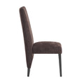 Stacey Brown Dining Chair Solid Brown Dining Room Foam Wipe Clean Square Modern Side Chair Rubberwood Solid Back 1 Foam Rubber Wood