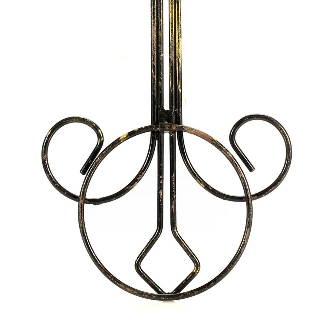 16" Single Pot Black Gold Cast Metal Crest Wall Planter Decoration Multicolor Metal