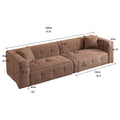 2297 Brown Sofa Brown Fabric 3 Seat