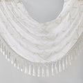 Diamond Sheer Embroidered Waterfall Valance White 38X46