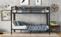 Metal Full Xl Over Queen Bunk Bed For Teens And Adults,Space Saving Noise Reduced No Box Spring Needed Expect Arrive Date 2024 6 27 Full Xl Black Metal