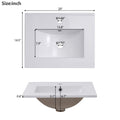 Viedo 20 Inch Modern Small Bathroom Vanity Cabinet With Ceramic Basin 20*15.5*33.3 Inches,Ample Storage,1 Soft Close Door Black Bathroom Solid Wood Mdf