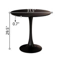 Black Round Dining Table, 31.5