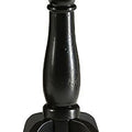 Black Side Table With Turned Pedestal Black Primary Living Space Traditional Round Wood